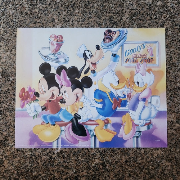 Vintage One Stop Posters 1986 Walt Disney Mickey "Evolution" & Friends Lot of 3 - Picture 11 of 16